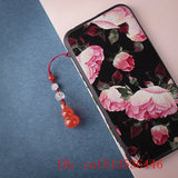 Natural Agate Chalcedony DIY Gourd Key Ring Hand-Carved
