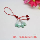 Custom Natural Emerald Pig Gourd DIY Phone Chain Key Ring