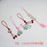 Custom Natural Emerald Pig Gourd DIY Phone Chain Key Ring