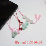 Custom Natural Emerald Pig Gourd DIY Phone Chain Key Ring