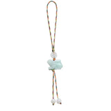 Custom Natural Emerald Chinese Rabbit DIY Phone Chain Key Ring