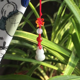 Natural Emerald Chinese Gourd DIY Phone Chain Key Ring
