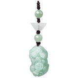 Custom Natural Emerald Pixiu Phone Chain Key Ring