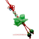 Green Jade Chinese Zodiac DIY Phone Key Ring