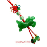 Green Jade Chinese Zodiac DIY Phone Key Ring
