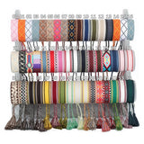 Tassel Woven Bracelets Stackable Wrap Fabric Bracelets
