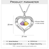 Personalized Mom & Grandma Heart Pendant Necklaces