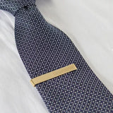 DIY Name Pattern Metal Silver Tie Clip Wedding Gentleman Necktie Clasp