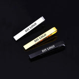 DIY Name Pattern Metal Silver Tie Clip Wedding Gentleman Necktie Clasp