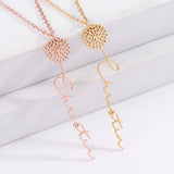 Personalized Birth Flower Name Necklace - 925 Sterling Silver