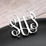 Customize Handwriting Signature Stainless Steel Brooch Pins Label Pin