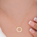 Custom Circle Ring Name Necklace for Mother's Gift