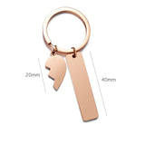 Custom Heart Keychain Set for Couples