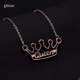 Personalized Crown Necklace Stainless Steel Jewelry