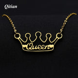 Personalized Crown Necklace Stainless Steel Jewelry