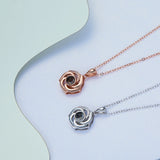 Custom Floral Projection Necklace with Your Personalized Photo and Name
