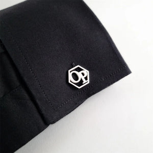 Personalized Hex Initials Cufflinks for Men - Groom Gift
