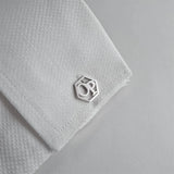 Personalized Hex Initials Cufflinks for Men - Groom Gift