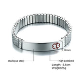 Customized Stainless Steel Red Medical ID Bracelet