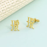 Personalized Initial Cuff links A-Z Stainless Steel 1 Pair