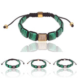 Green Malachite Square Bracelets for Men & Women