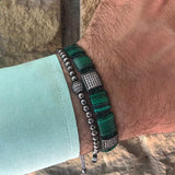 Green Malachite Square Bracelets for Men & Women