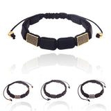 Matte Agates Rectangle Bracelet with Zircon for Street Style