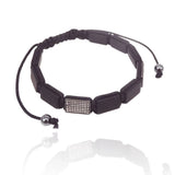Matte Agates Rectangle Bracelet with Zircon for Street Style