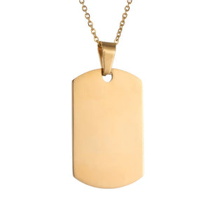 Personalized 316L Stainless Steel Dog Tags Pendant Necklace
