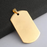 Personalized 316L Stainless Steel Dog Tags Pendant Necklace