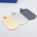 Personalized 316L Stainless Steel Dog Tags Pendant Necklace