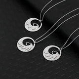 Personalized Kids Name Necklace Wave Pendant Mother's Gift