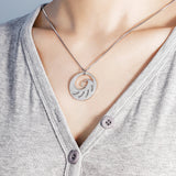 Personalized Kids Name Necklace Wave Pendant Mother's Gift
