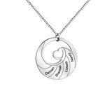 Personalized Kids Name Necklace Wave Pendant Mother's Gift