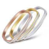 Personalized Name Coordinate Bangle Bracelet
