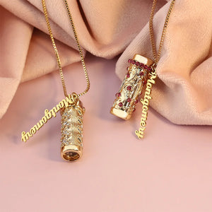 Custom Name Mini Kaleidoscope Pendant Necklace for Women Choker Jewelry