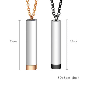 Personalized Name Necklace Bar Pendant Stainless Steel