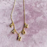 Diamond Letter Name Necklace Crystal Chain Birthday Gift