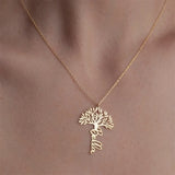 Custom Tree of Life Name Necklace Stainless Steel Women Jewelry