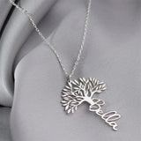 Custom Tree of Life Name Necklace Stainless Steel Women Jewelry