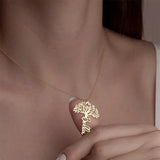 Custom Tree of Life Name Necklace Stainless Steel Women Jewelry