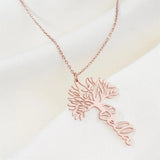 Custom Tree of Life Name Necklace Stainless Steel Women Jewelry