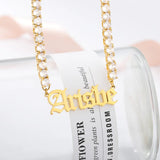 Custom Name Pendant Necklace Personalized Zircon Chain Jewelry