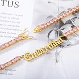 Custom Name Pendant Necklace Personalized Zircon Chain Jewelry