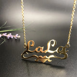 Custom Name Heart Necklace Women Stainless Steel Chain Pretty Jewelry