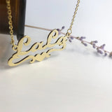 Custom Name Heart Necklace Women Stainless Steel Chain Pretty Jewelry
