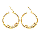 Customizable Stainless Steel Name Earrings
