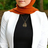 Arabic Calligraphy Necklace Islamic Jewelry Stainless Steel Pendant