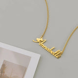 Personalized Stainless Steel Name Necklace Flat Snake Chain