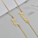 Personalized Stainless Steel Name Necklace Flat Snake Chain